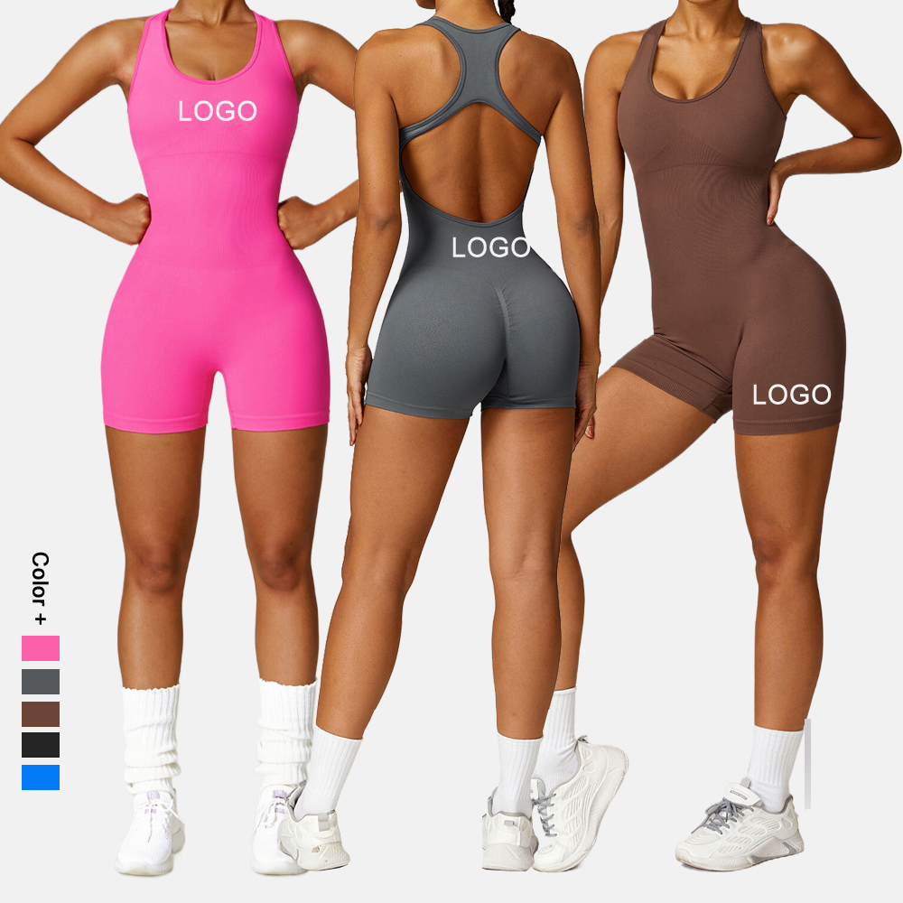 Wholesale Seamless Yoga Bodysuit Quick Dry High Quality Gym Wear Fitness Workout Training Athletic Jumpsuit