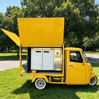 Camion de restauration mobile pour hot-dogs, barbecue, pizza, glaces, café, en acier inoxydable et fibre de verre, résistant à la rouille, pour usage extérieur, style rétro