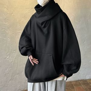Otoño Invierno Hombres Oversize Estilo americano Cuello alto Sudadera con capucha Social <span class=keywords><strong>Fear</strong></span> Black Samurai Charge Sweater Funcional Puffer Fleece - Product Image 2