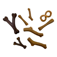 Jouet à mâcher durable pour chien Wishbone, saveur bacon, poulet, bœuf, cacahuète, bois, plastique de qualité alimentaire, pour mâcheurs agressifs, jouet en nylon en forme d'os