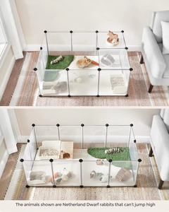 Corral para Animales Pequeños ZJH, Estilo Clásico Ecológico, 20 Paneles, Uso Interior/Exterior, <span class=keywords><strong>Recinto</strong></span> de Plástico para Cobayas - Product Image 2
