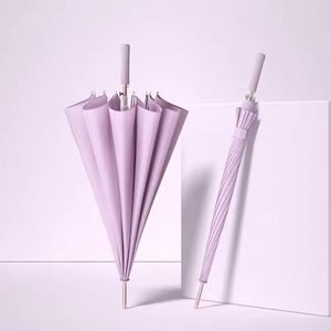 Paraguas de Golf Personalizado con Mango Largo de Cuero, Recto, de 12 Varillas, Extra Grande, Resistente a la Lluvia y al Viento, Semiautomático, para Regalos Empresariales - Product Image 1