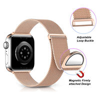 Bracelet en maille milanaise de qualité supérieure, durable, imperméable, en acier inoxydable, avec fermoir magnétique pour montre Ultra
