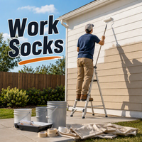 Chaussettes de travail robustes en laine mérinos mélangée, tricotées, avec soutien de la voûte plantaire rembourré, pour jeunes et adultes, pour le travail et la randonnée