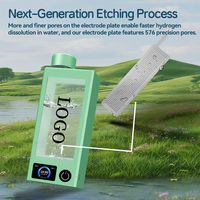 Bouteille d'eau hydrogénée 350 ml Source Factory 8000PPB Technologie SPE PEM Bouchon avec soupape de sécurité Ioniseur H2 Vente en gros OEM ODM CE