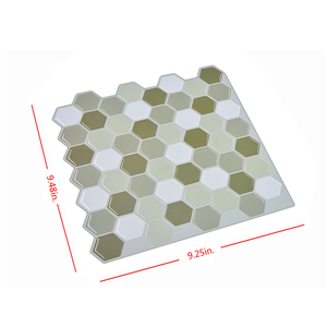 Pegatina de vinilo blanco hexagonal, papel tapiz autoadhesivo, <span class=keywords><strong>azulejos</strong></span> de pared de pelar y pegar 3D <span class=keywords><strong>para</strong></span> cocina y <span class=keywords><strong>baño</strong></span>, contra salpicaduras - Product Image 2