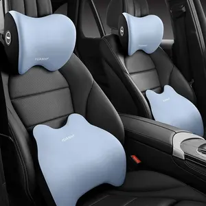 Memory Foam Car Headrest Neck Pillow Washable Waist Pillow for Car Seat Back Cushion Auto Lumbar Pillow Relieve Body Pressure