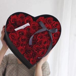 Aierflorist 38cm grandi scatole regalo cuore rosa scatola di fiori di cartone scatola di fiori di nozze cuore scatole per san valentino - Product Image 4