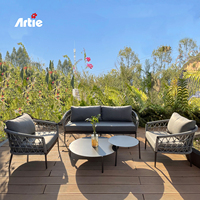 Mobilier de patio moderne Artie ensemble de canapés et de salons de luxe meubles d'extérieur pour hôtels ensemble de canapés de jardin