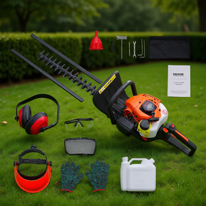 Cortasetos a gasolina Vevor de 23.2 pulgadas con doble cuchilla y cabezal ajustable para arbustos y malezas, modelo de 2 tiempos - Product Image 2