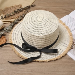 Vente Chaude en Gros Visière Personnalisée Tendance en Herbe Naturelle à Large Bord Enroulable pour la Plage, Protection Solaire pour Enfants et Adultes - Product Image 4