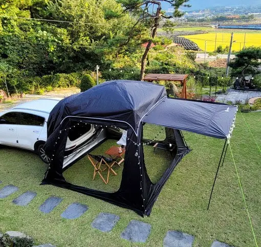خيمة خلفية للسيارة الأكثر مبيعًا محمولة خارجية مقاومة للماء للتخييم قابلة للطي للتظليل والخيام القابلة للطي