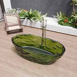 <span class=keywords><strong>Baignoire</strong></span> transparente Jingtao, design vague de sirène, autoportante, vente directe usine, en résine, moderne et simple, <span class=keywords><strong>sans</strong></span> robinet, pour usage domestique et professionnel - Product Image 5