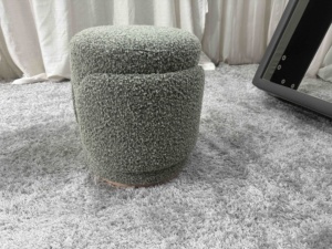 Poggiapiedi Multifunzionale Moderno in <span class=keywords><strong>Legno</strong></span> Massello, Sgabello Piccolo per Soggiorno, Camera da Letto, Toeletta e Cambio Scarpe - Product Image 6