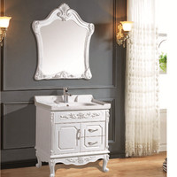 Taille de la surface de lavage Dessus de table Bassin de salle de bain antique Armoire de lavage à la main Meubles de toilette Armoires de vanité de salle de bain Chine moderne