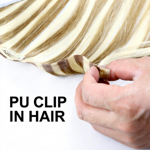 Extensions de cheveux à clipser de qualité supérieure, 100% cheveux humains, double épaisseur, cheveux vierges russes, lisses et ondulés pour tissage Genius - Product Image 2