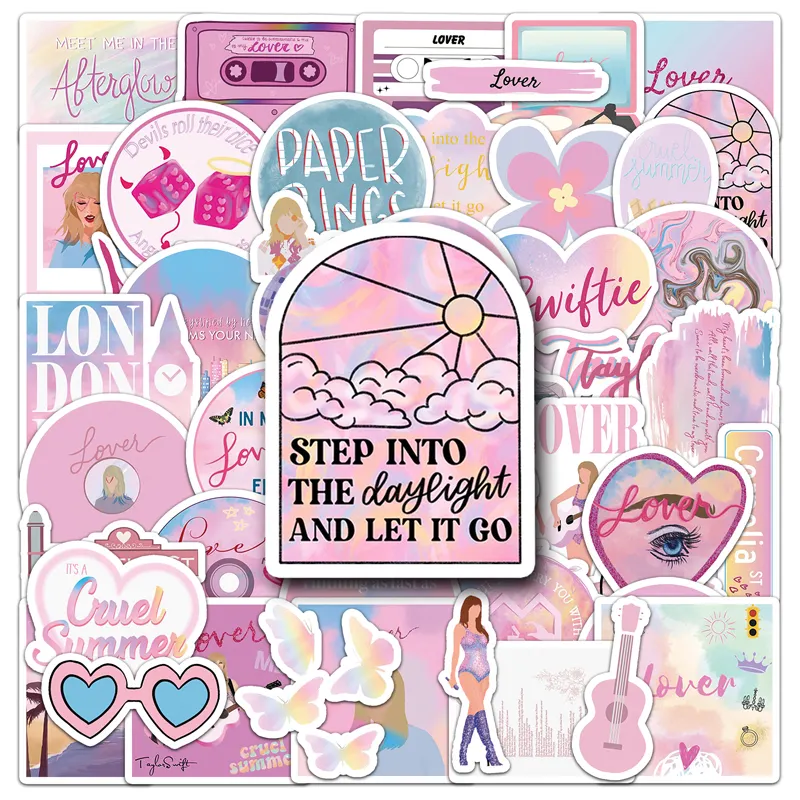 50 cái nhà máy Outlet Kawaii Anime dễ thương Sticker gói ngôi sao hot ca sĩ Taylor Album người yêu Sticker