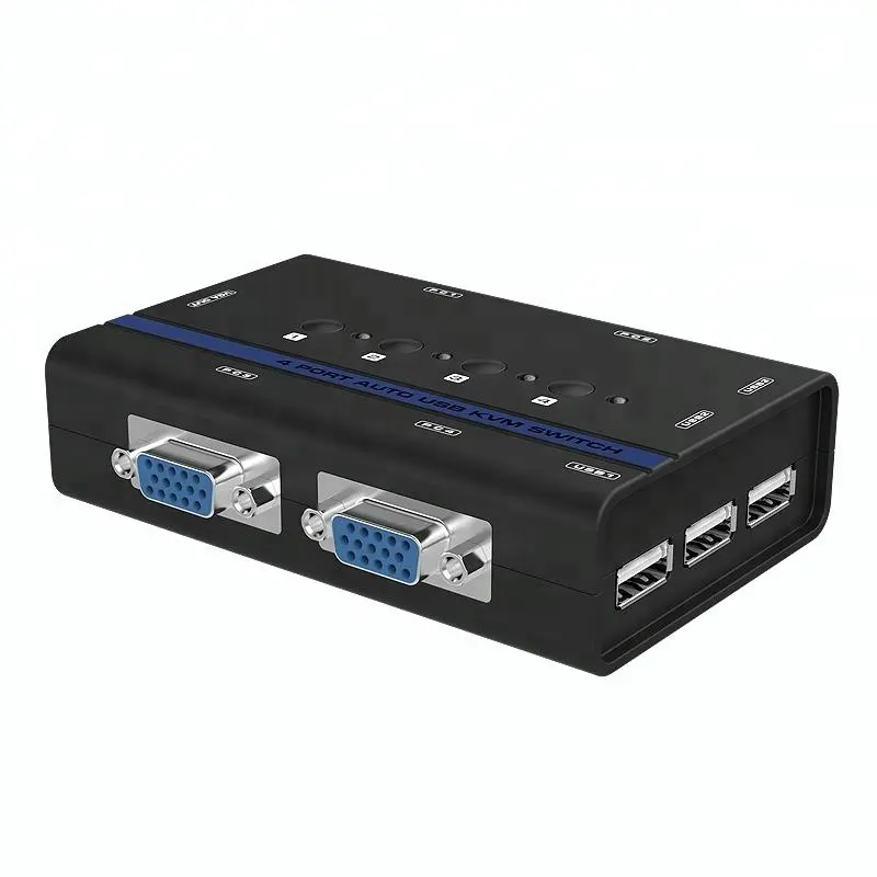 Mt-viki VGA KVM anahtar kutusu 4 Port USB Hub paylaşımı 4 bilgisayarlar KVM Switcher