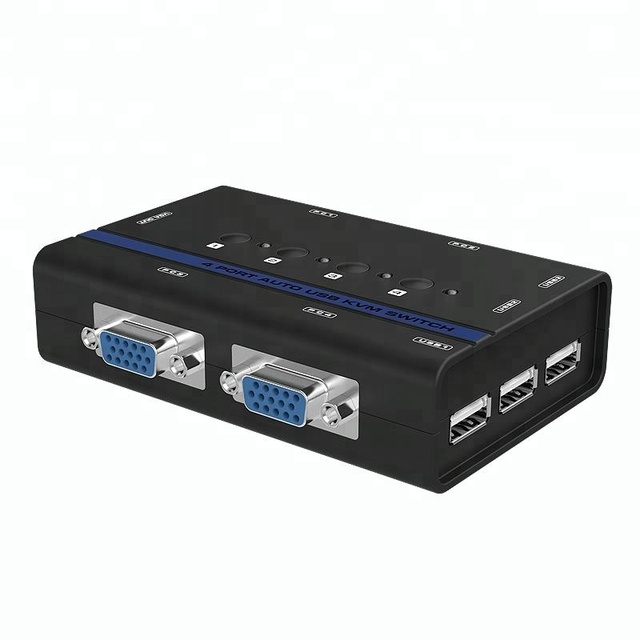MT-ViKI VGA KVM Switch Box 4 Port USB Hub Sharing 4 Computers in Stock