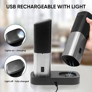 <span class=keywords><strong>Moulin</strong></span> à poivre et sel électrique Rechargeable par USB, avec couvercle à poussière automatique, avec double Base de charge - Product Image 6