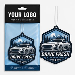 Cadeau d'entreprise promotionnel, design de logo, papier parfumé pour concessionnaire, diffuseur d'air de voiture personnalisé suspendu - Product Image 1