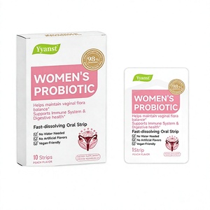 Stock disponible – Bandes buccales probiotiques OEM pour femmes, 10 unités, mélange canneberge et D-Mannose, pour la santé de la flore féminine et digestive - Product Image 1