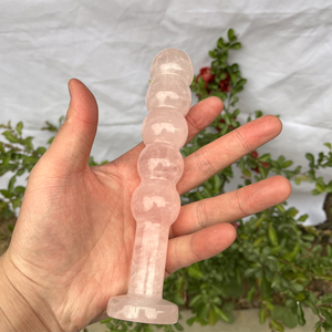 Dildo de Cuarzo Rosa Pulido, Varita de Masaje Curativa, Placer Yoni, Curvo, 19 cm, 200 g, Regalo para Mujer - Product Image 2