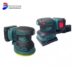 Industrieller Bürstenloser 21V 3Ah Lithium-Akku Schleifer Rund Quadratisch Mini Schleifpapier-Maschine Schleifgerät für Holz Metall Polieren - Product Image 2