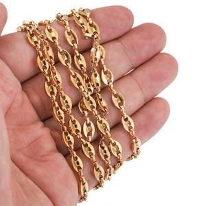 Chaîne en <span class=keywords><strong>maille</strong></span> <span class=keywords><strong>de</strong></span> graines <span class=keywords><strong>de</strong></span> <span class=keywords><strong>café</strong></span> en acier inoxydable <span class=keywords><strong>de</strong></span> 7 mm plaqué or rose, noir, argent, pour les occasions <span class=keywords><strong>de</strong></span> fête chrétienne et <span class=keywords><strong>de</strong></span> mariage, vente en gros - Product Image 3