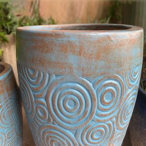 กระถางดอกไม้เซรามิกดินเผาเคลือบเงาขนาดใหญ่สไตล์ยุโรปสำหรับตกแต่งสวนแจกันตกแต่งบ้านใช้กลางแจ้ง - Product Image 4