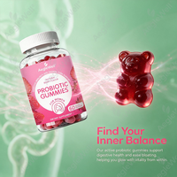 Gummies Probiotiques à la Pectine Saveur Baies pour Femmes, OEM ODM, Complément Alimentaire pour la Santé Féminine, Équilibre Vaginal, Soutien Intestinal et Immunitaire