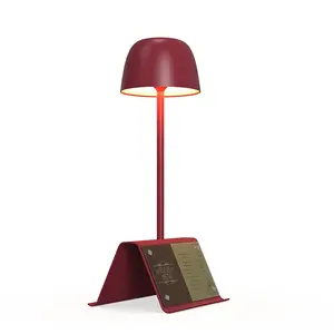 현대적인 속이 빈 디자인 책 홀더 충전식 책상 램프는 침실 연구에 적합합니다.