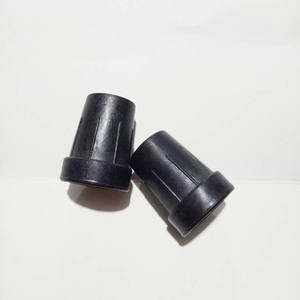 Couvre-pied de canne pliable en cinq sections, pointe en caoutchouc noir antidérapante et durable pour bâton de marche, bâton de randonnée, pièce de rechange 18mm - Product Image 3