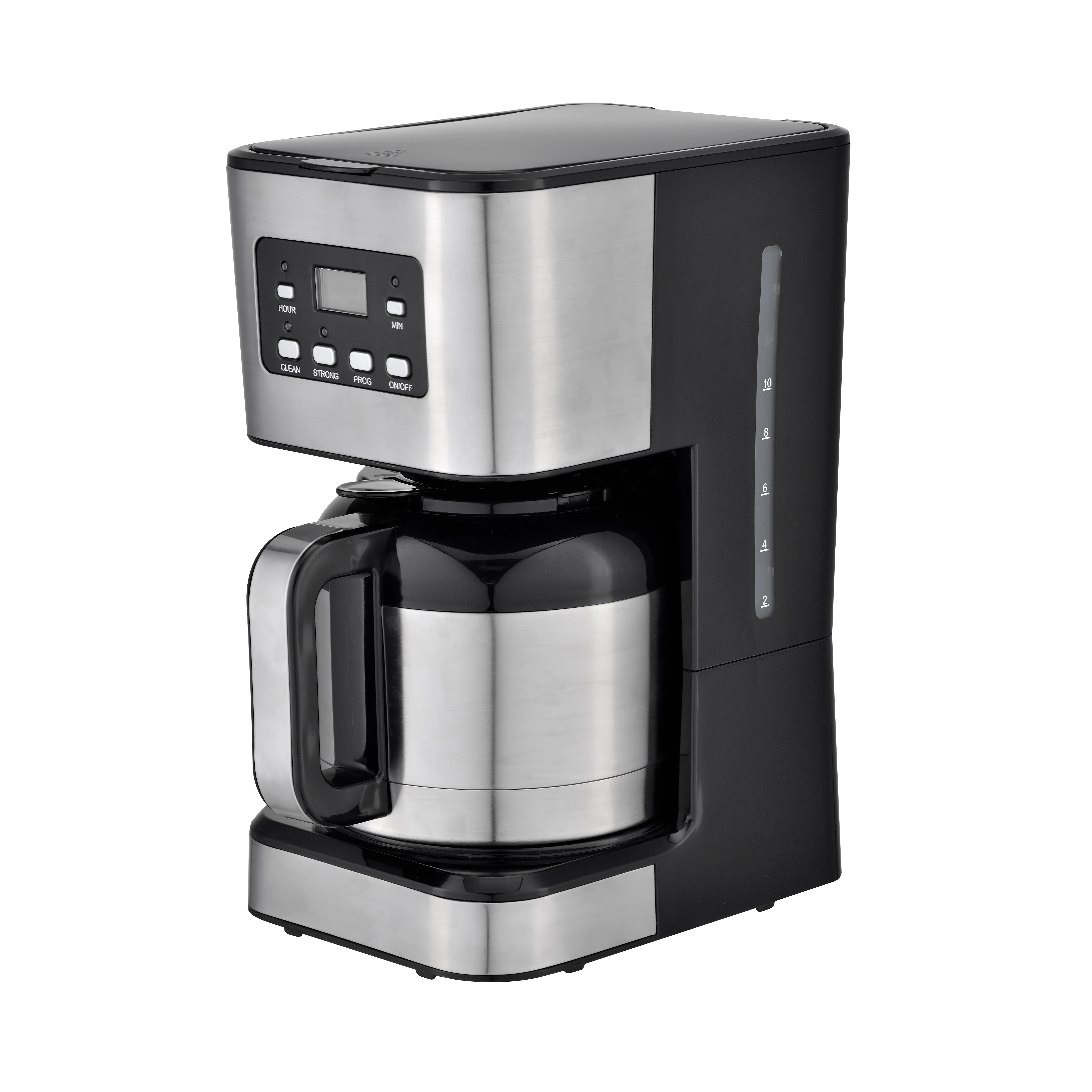 Novo Design 12 Xícaras Máquina De Café Com Frasco Térmico Programável Cafeteira