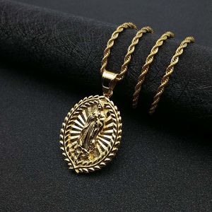European American Hip Hop <b>Titanium</b> Steel Gold Plated Pendant Necklace Unisex Stainless Steel <b>Chain</b> 3mm 61cm - Product Image 3
