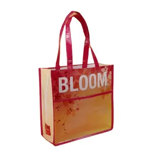 Sublimation Tote Lunch With Hook And Loop Closure Film Lamination Laminated Rpet Eco-shopper Waterproof Wine Bag