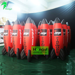 Fusée gonflable de décoration de publicité géante de remise de ventes directes d'usine de Hongyi - Product Image 2