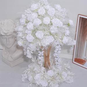 A-FB089 סיטונאי משי מלאכותי ורד כדור פרח חתונה מרכזי כדורי פרחים גדולים לקישוט שולחן חתונה - Product Image 5