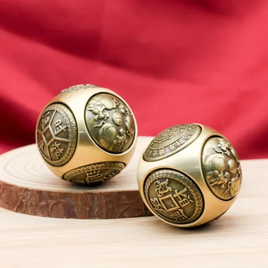 Cubo Antiestrés de Cobre EDC de Seis Caras con Cuatro Signos de Buena Suerte, Cubo de Descompresión, Juguete Antiestrés para Adultos - Product Image 4