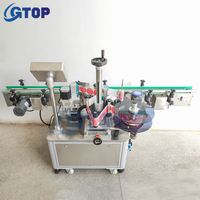 Équipement d'étiquetage automatique pour produits cylindriques, étiqueteuse à enveloppement complet pour bouteilles rondes, double face