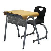 Ensemble chaise et bureau en métal réglable en hauteur, moderne, pour la maison et le bureau, mobilier commercial et scolaire pour les étudiants