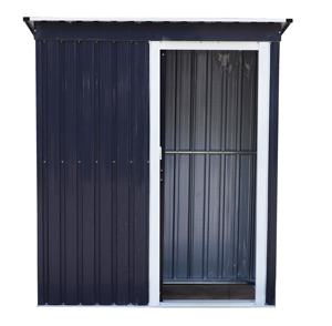 Abri de jardin de stockage d'outils de mobilier d'extérieur en métal robuste avec <span class=keywords><strong>porte</strong></span> coulissante simple - Product Image 3