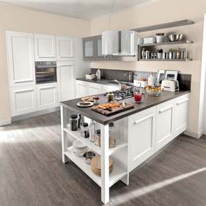 2020 The Latest White Thailand Style 2 Tone Oak Kitchen Cabinets - Product Image 3