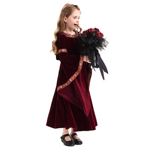 ชุดกริมรีปเปอร์เด็ก ชุดเดรสยาวมีฮู้ด สีดำแดง ชุดแสดงบนเวทีฮาโลวีน - Product Image 4
