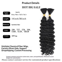 Extensions de tresses au crochet en cheveux humains véritables, double trame, style européen-américain, non blanchies, ondulation profonde, tresses jumbo, Henan