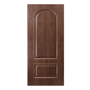 Traditional Solid Wood Interior Door with Arched Panel Design European Style <b>Swing</b> Open - Product Image 5