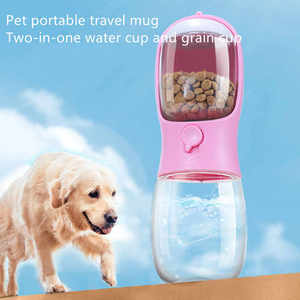 Portable Travel Pet Feeder <b>Mug</b> 2 In 1 Water Grain Cup Dogs <b>Plastic</b> Bottle Food Storage Water Dispenser - Product Image 3