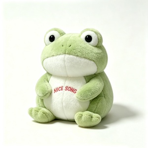 Peluche grenouille personnalisée, peluche grenouille verte, jouet grenouille bouffon, adorable poupée grenouille en peluche - Product Image 1