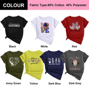 Camiseta de Algodón Transpirable de Diseño Personalizado Ecológico para Mujer, de Alta Calidad, Informal, <span class=keywords><strong>Antiarrugas</strong></span>, de Secado Rápido, con Parches de Logotipo - Product Image 4