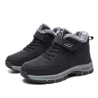 Chaussures Rétro Homme Plateforme à Lacets Mocassins Bottes de Neige Tige en Cuir Véritable pour Amorti Antidérapant Respirant Maille Tendance